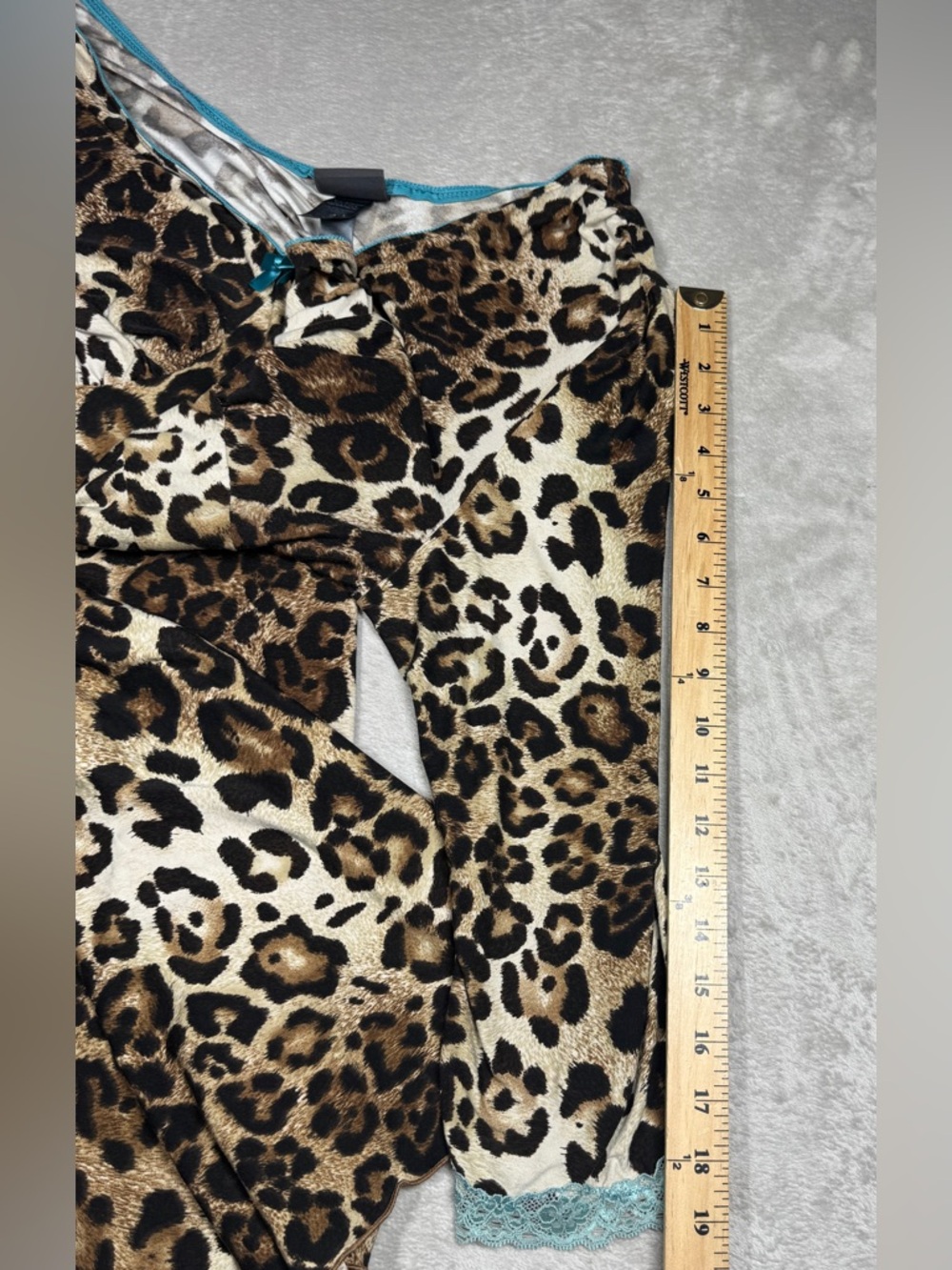Bisou Bisou Intimates Babydoll Leopard Animal Print Mini Nightgown Dress Size XL - Picture 7 of 16